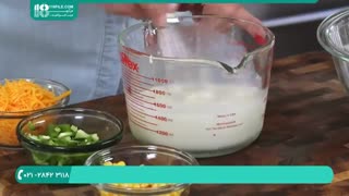 آموزش پخت نان با سبزیجات و ذرت ( غذای ایتالیایی )