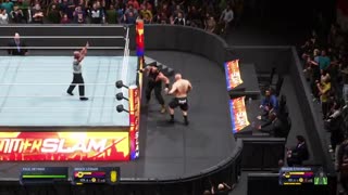گیم پلی بازی 2k20 کشتی کج : brock lesnar VS bruan strowman