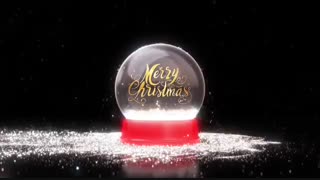 پروژه اماده افترافکت  نمایش لوگو با گوی برفی snow globe logo