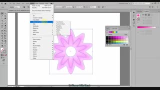 طراحی گل سه بعدی در ایلستریتور