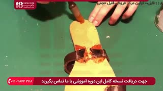 طریقه دوخت صندل زنانه با چرم