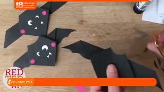 آموزش ساخت اوریگامی خفاش بانمک