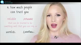 توصیف ویژگی های شخصیتی به انگلیسی