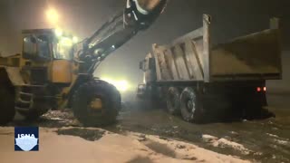 وضعیت جاده برف‌گرفتۀ حیران