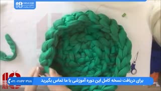 آموزش بافت دیواره ستاره ای سبد تریکو با قلاب