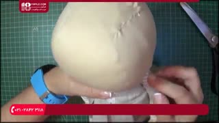 آموزش دوخت مو و نحوه آرایش صورت عروسک روسی