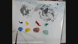 نوعی خاکستری رنگین با سیاه و سفید
