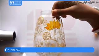 آموزش نقاشی روی شیشه ( چراغ نفتی قدیمی )