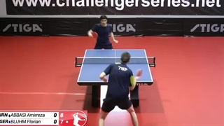 مسابقه تنیس روی میز امیررضا عباسی - Florian Bluhm